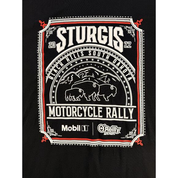 Sturgis Rally T-Shirt 2022 Large Graphic Black Men's XXL (New) - Picture 2 of 6